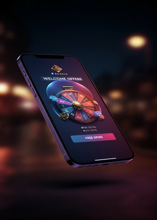 Jeetcity Casino bonus banner showing various promotions like free spins, match bonuses, and a welcome package interface.